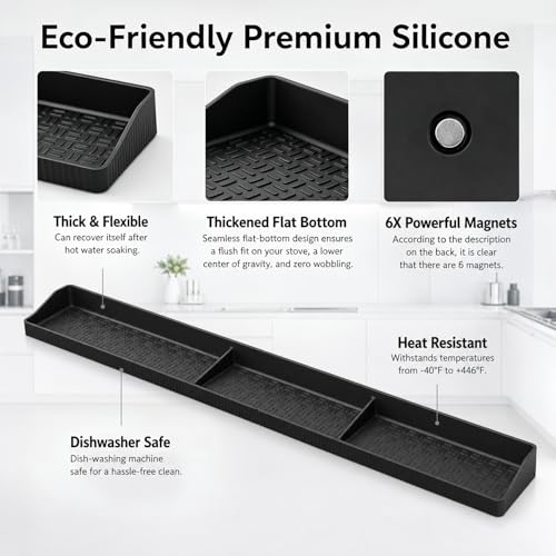 30" Magnetic Stove Top Shelf (Black)