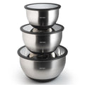 Stainless Steel Mixing Bowls with Glass Lids