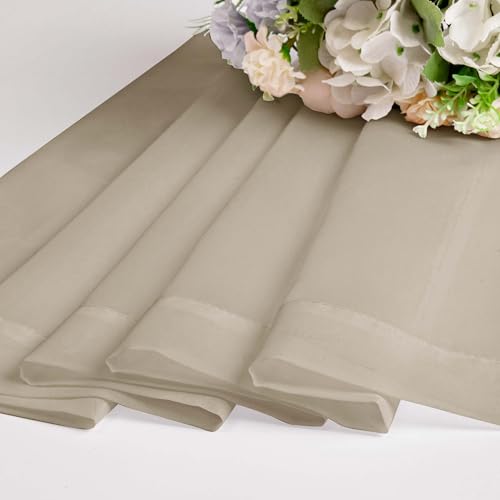 Taupe Sheer Curtains 120 Inches Long (Taupe / 42"W x 120"L (Pack of 2))