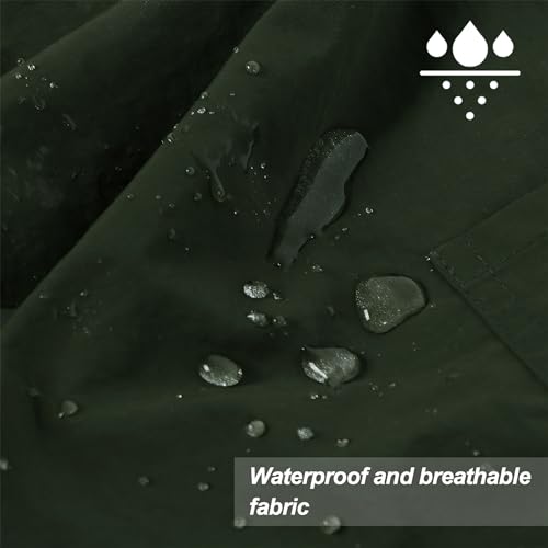 Waterproof Cobbler Apron with 4 Pockets Vest Smock Apron for Men Women Chef Waiter Work (Army Green)