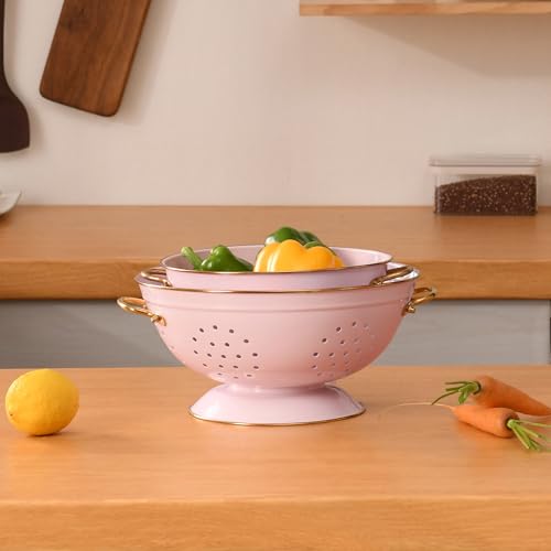 Metal Colander Set of 2 (M-PINK)