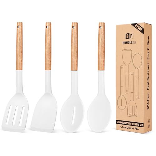 Silicone Cooking Utensils Set (White)