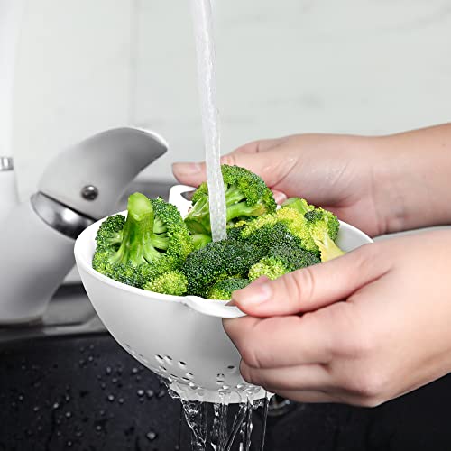 6 Inch Small Colander (Smooth White / 1 Pack)