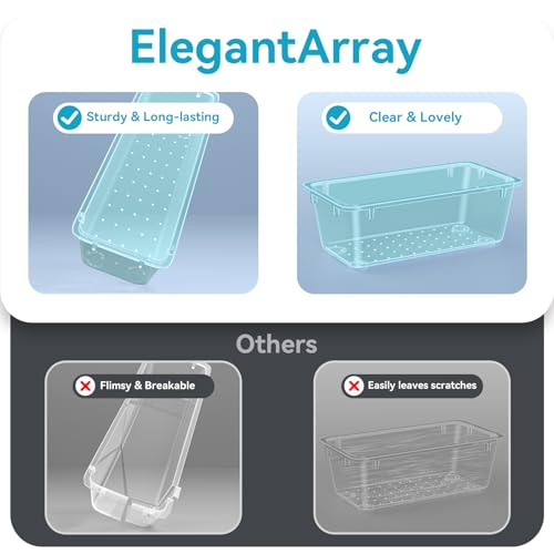 12 PCS Drawer Organizer Set (Sea Blue / 12 Pcs)