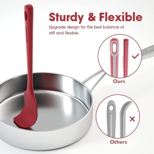 4 Pieces Silicone Spatulas Set (Red / 4 pieces)