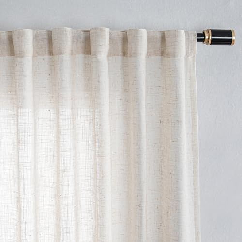 Living Room Curtains for Windows (100"W x 90"L (Pack of 1) / Linen)