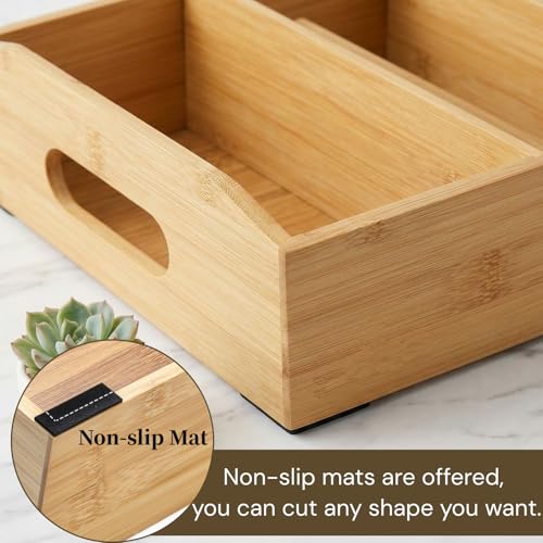 2 Pack Bamboo Pantry Organizers