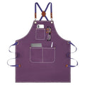 Aprons For Women Men With Large Pockets (Purple)