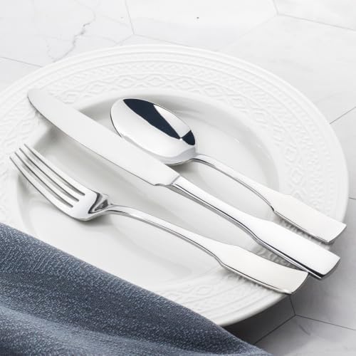 Kate 30 Piece Silverware Set Stainless Steel Flatware Set (Silver / 30 pieces for 6)