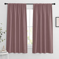 Blackout Curtains for Bedroom Living Room Nursery 63 inches Long (Dusty Rose / 42"W x 63"L (Pack of 2))