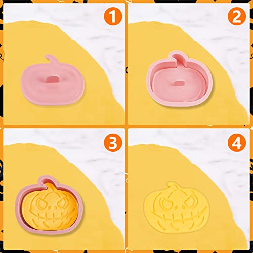 8 Pcs Cookie Cutters Set 3D Holiday Cookie Cutters for Party Baking Decoration (Halloween (8 Pcs))