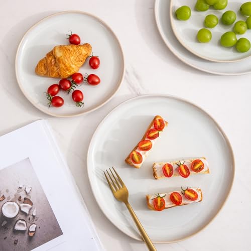 Ceramic Plates Set of 6 (Reactive Color / 8.5 Inch(6Pcs))