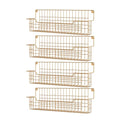 Spice Rack Wall Mount (Gold-4 Pack)