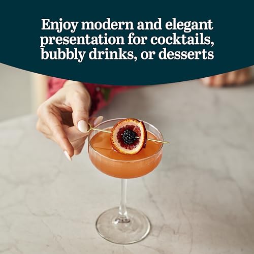 Paneled Cocktail Coupe Glasses (Paneled 4)