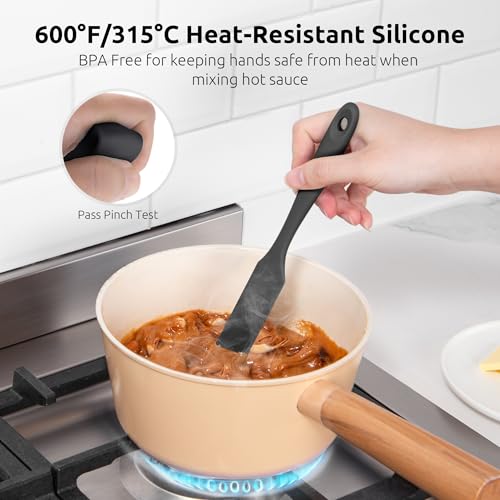 Silicone Jar Spatula for Sourdough Starter (Black / 9.65 in)