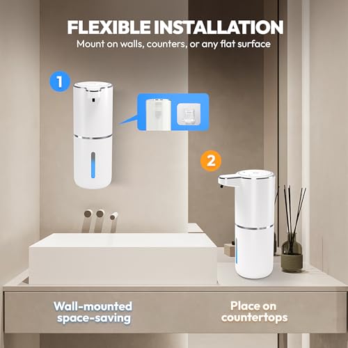2 Pack Automatic Foaming Soap Dispenser (White / Foam)