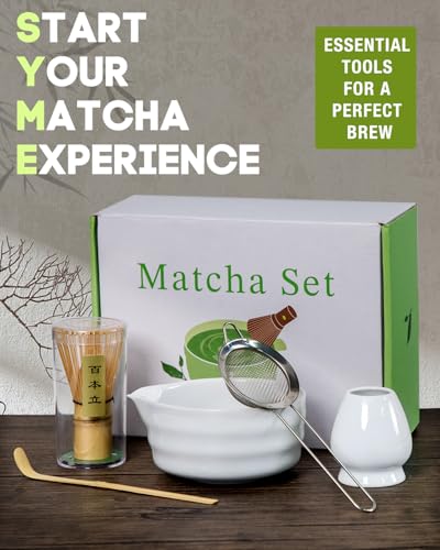 White Matcha Whisk Set (Alpine Purity)