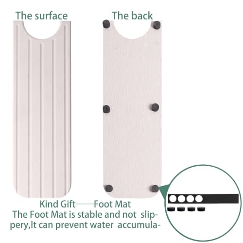 Faucet Mat for Kitchen Sink (White / 23.6" x 3.9" x 0.5")