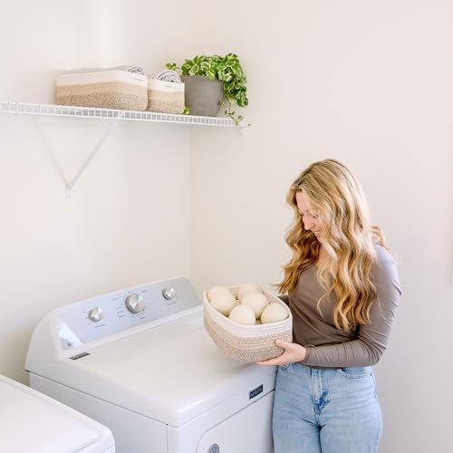 11.8"x8"x4.5” Storage Baskets for Shelves 3 Pack (3-Tone Brown / 11.8" x 8" x 4.5")