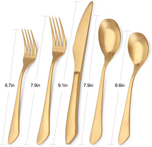 Matte Gold Silverware Set (Matte Gold / 40Pieces)