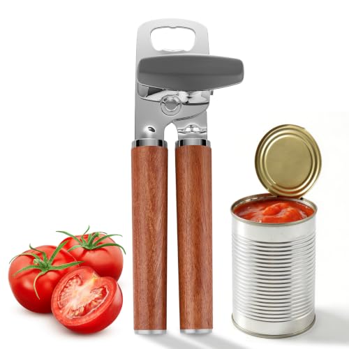 Stainless Steel Can Opener Rosewood Handle Seniors Bottle Opener (Rosewood)