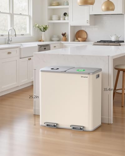Trash Can 2 x 10.5 Gallon (Apricot / 2 x 10.5 Gallon (2 x 40 L))