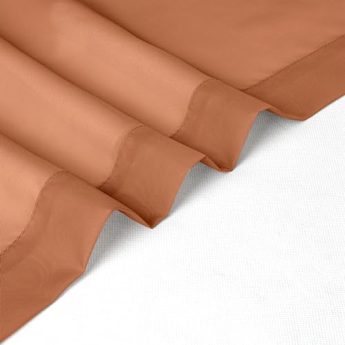 Orange Sheer Curtains 72 Inch Length 2 Panels (Orange / 42"W x 72"L (Pack of 2))