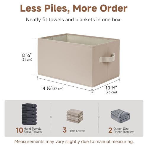 Closet Storage Bins (Large / Light Brown)
