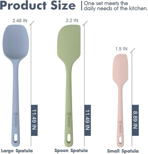 3 Pieces Silicone Spatulas Set (Multiple Color / 3 pieces)