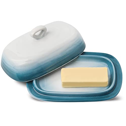 Butter Dish with Lid for Countertop (Sky Blue)