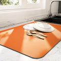 Dish Drying Mat for Kitchen Counter (Orange / 16" x 20")