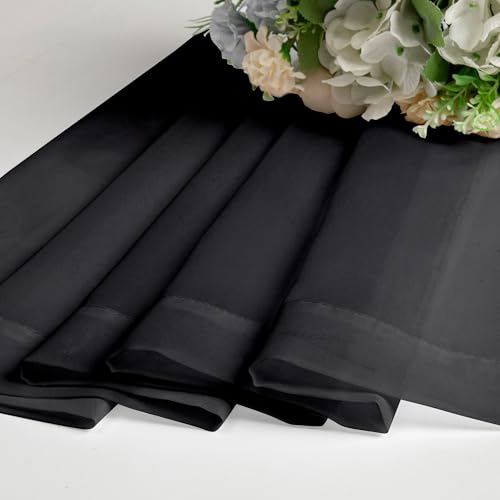 Black Sheer Curtains 90 Inches Long (59"W x 90"L (Pack of 2) / Black)