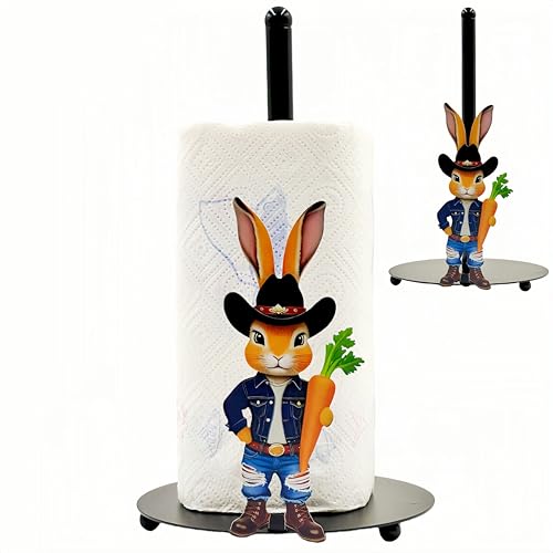 Bunny Paper Towel Holder Countertop (Colorful Bunny)