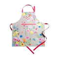 Aprons for women with Pocket 100% Cotton Pack of 1 (144 - Jardin D'ete - Fog)