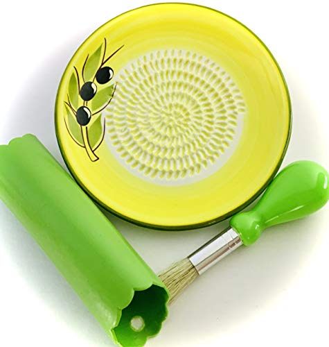 Premium Ceramic Garlic Grater Plate Set