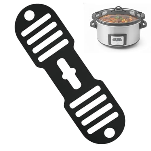 Silicone Lid Lock Strap for Crockpot Slow Cooker (Black)