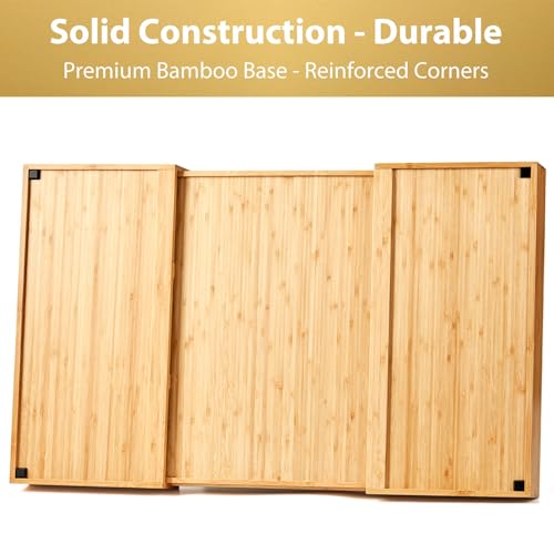 Extra Large Expandable Kitchen Drawer Organizer for Utensil and Junk (For Utensil (19"~33" x 19"))