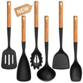 Large Silicone Kitchen Utensils Set (Black)
