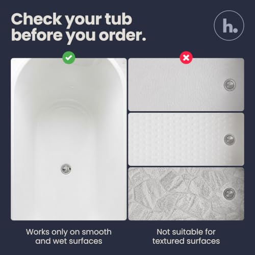 Bathtub Mat Non Slip 35x16 Shower Mat Non Slip Anti Mold BPA Free (Dark Grey / 35" x 16" (Rectangular))