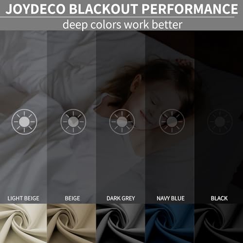 Blackout Curtains 108 Inch Length 2 Panels Set (Natural / 52"W x 108"L (Pack of 2))