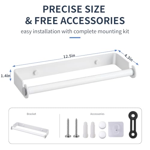 Under Cabinet Paper Towel Holder (White / 1 Pack)