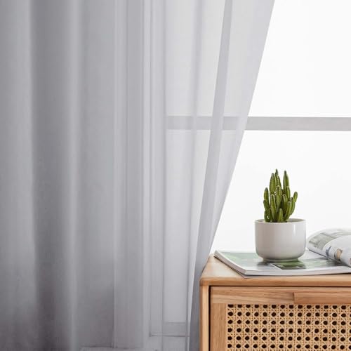 Light Grey Valances for Windows (Light Grey / 42"W x 14"L (Pack of 2))