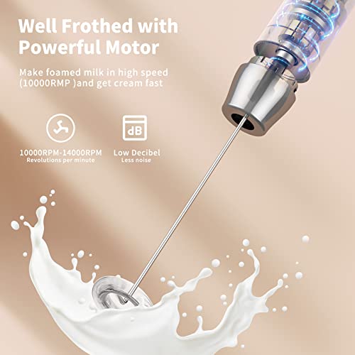 LunaFro Rechargeable Milk Frother (White)