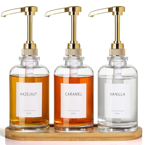 Coffee Syrup Dispenser (Gold / Set of 3)
