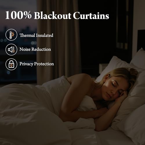 Linen Blackout Curtains 96 inches Long (Pinch Pleated - Taupe / 40"W x 96"L (Pack of 2))