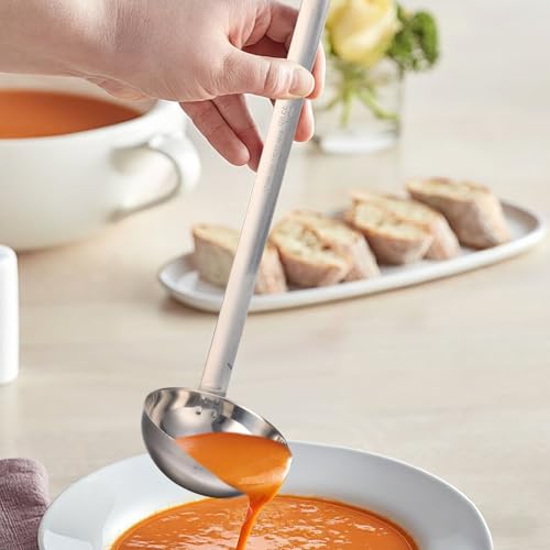 1 Pieces Stainless Steel Ladles with Pouring Rim Long Handle (4 oz)