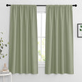 Blackout Curtains for Bedroom Living Room Nursery 63 inches Long (Sage Green / 34"W x 63"L (Pack of 2))