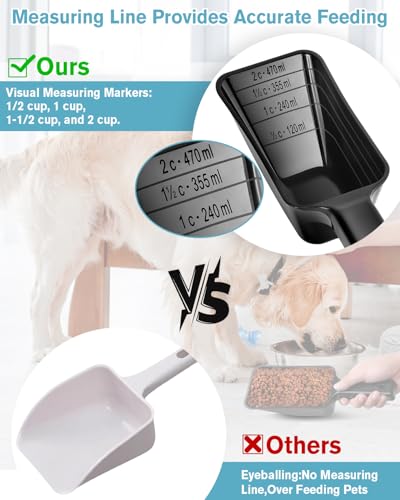 2 Cup Dog Food Scoop (Black)