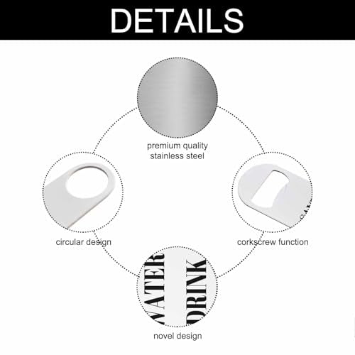 Funny Joke Stainless Steel Bottle Opener Save Water Drink Tequila Flat Beer Bottle Opener Keychain for Home Kitchen Bar Restaurant Party Birthday Gift (Funny Joke)