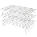 3 Tier Stackable Cooling Racks for Cooking and Baking (10“ x 16”- 3 Tier / Silver)